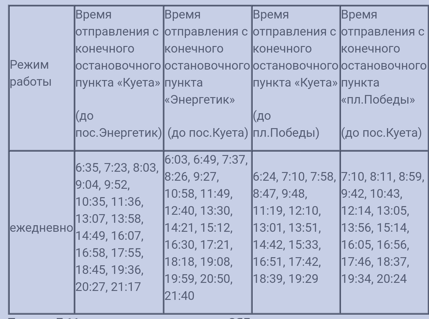 Расписание автобусов Мульта Барнаул